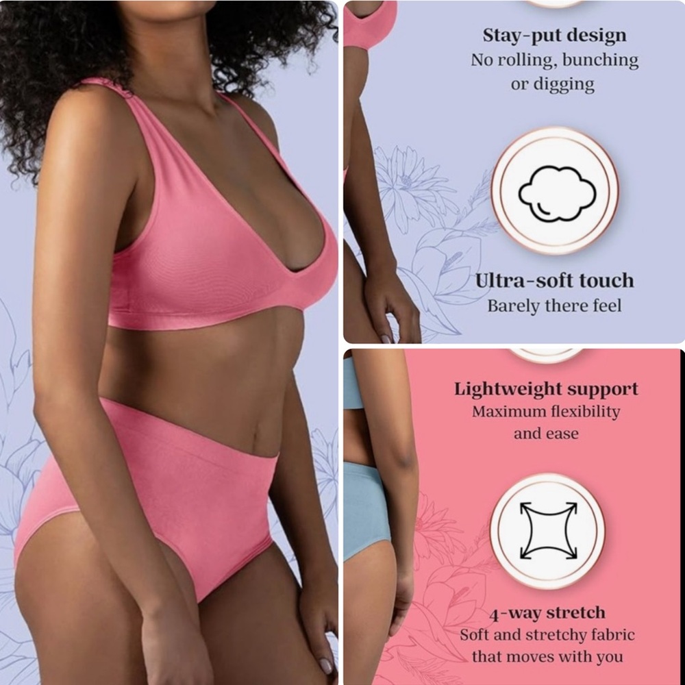 Attributes Seamless Briefs Panties Multicolor Pack Womens Large NWOT